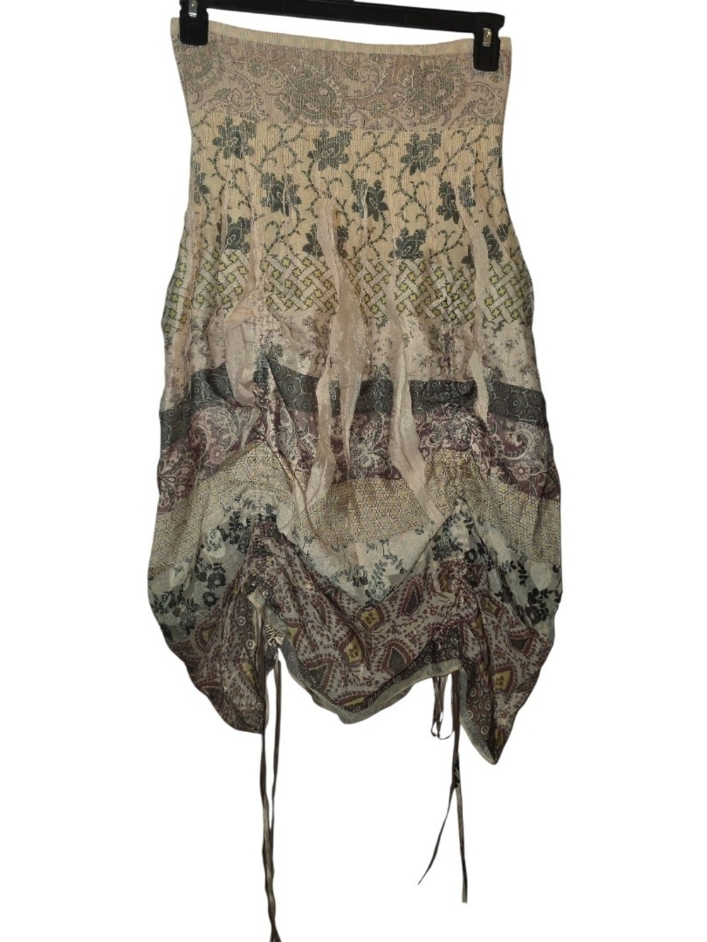 Anthropologie Lapis Strapless Dress One Size Multicolored